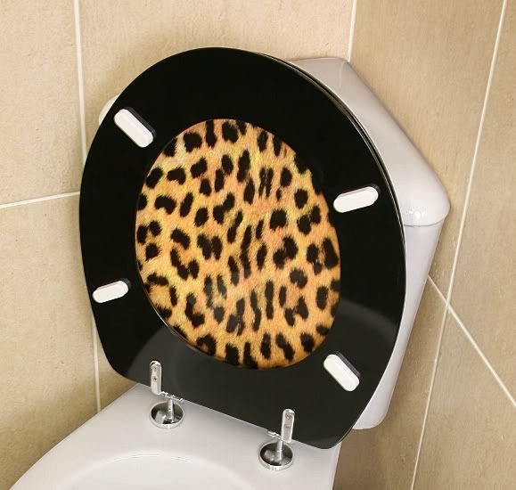 Toilet Seat Novelty Funky Leopard Print High Gloss Lacquered Mdf